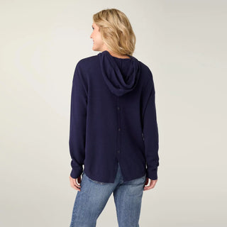 Navy Lightweight Heavenly-luxe Hooded Sweater