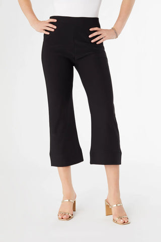 Georgie Wide Leg Cropped Black