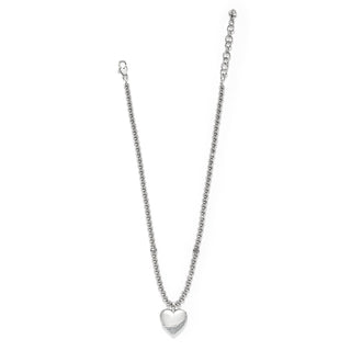 Meridian Petite Wave Heart Necklace Silver