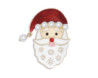 Pin-enameled Santa W Pearls