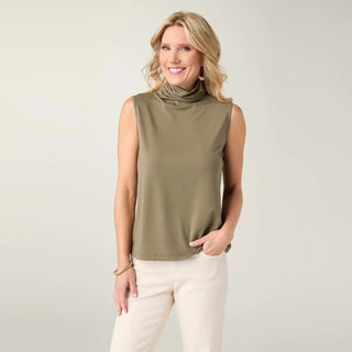 Olive Soft Landing Sleeveless Turtleneck