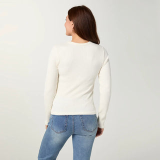 Pearl Ultra-lush Seamless Ribbed Crew Neck Top