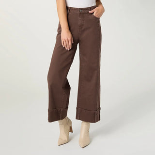 Chocolate-avante Wide Ankle With Front Seam Pant