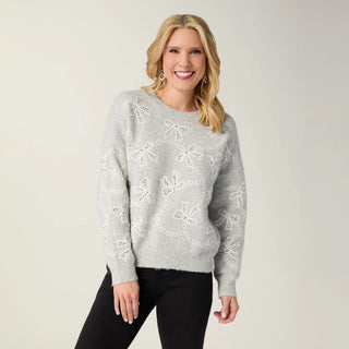Embellished Ribbon Sweater