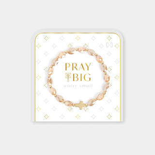 Champagne Pray Big, Worry Small Bracelet