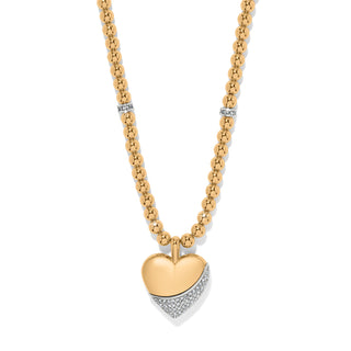 Meridian Petite Wave Heart Necklace Gold