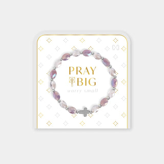 Purple Pray Big, Worry Small Bracelet