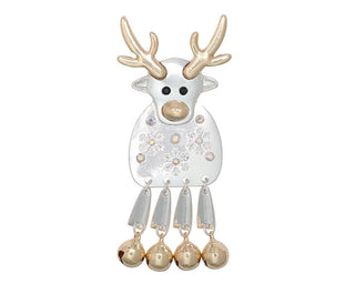 Pin-silver & Gold Reindeer W Dangle Legs