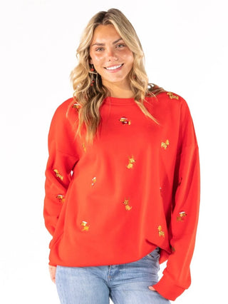 Holiday Weenie Dog Crewneck Sweatshirt