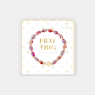 Red Pray Big, Worry Small Bracelet