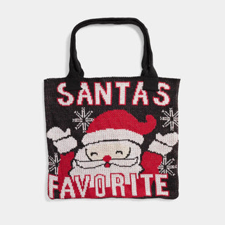 Santa's Favorite Knit Shopper Tote