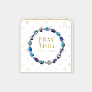 Blue Pray Big, Worry Small Bracelet