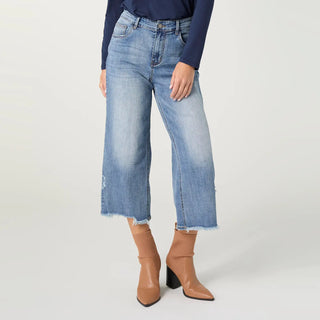 Bambu Soft Wide Crop With Distressed Bottom