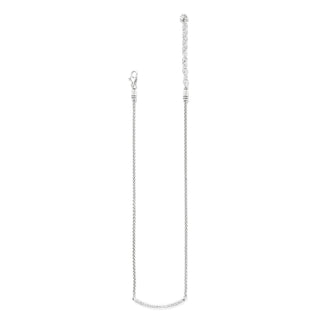 Meridian Geo Bar Necklace Silver