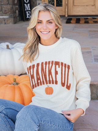 Simply Southern Thankful Crew Neck Sweatshirt