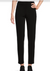 Black Pull On Knit Pants With Back Vents