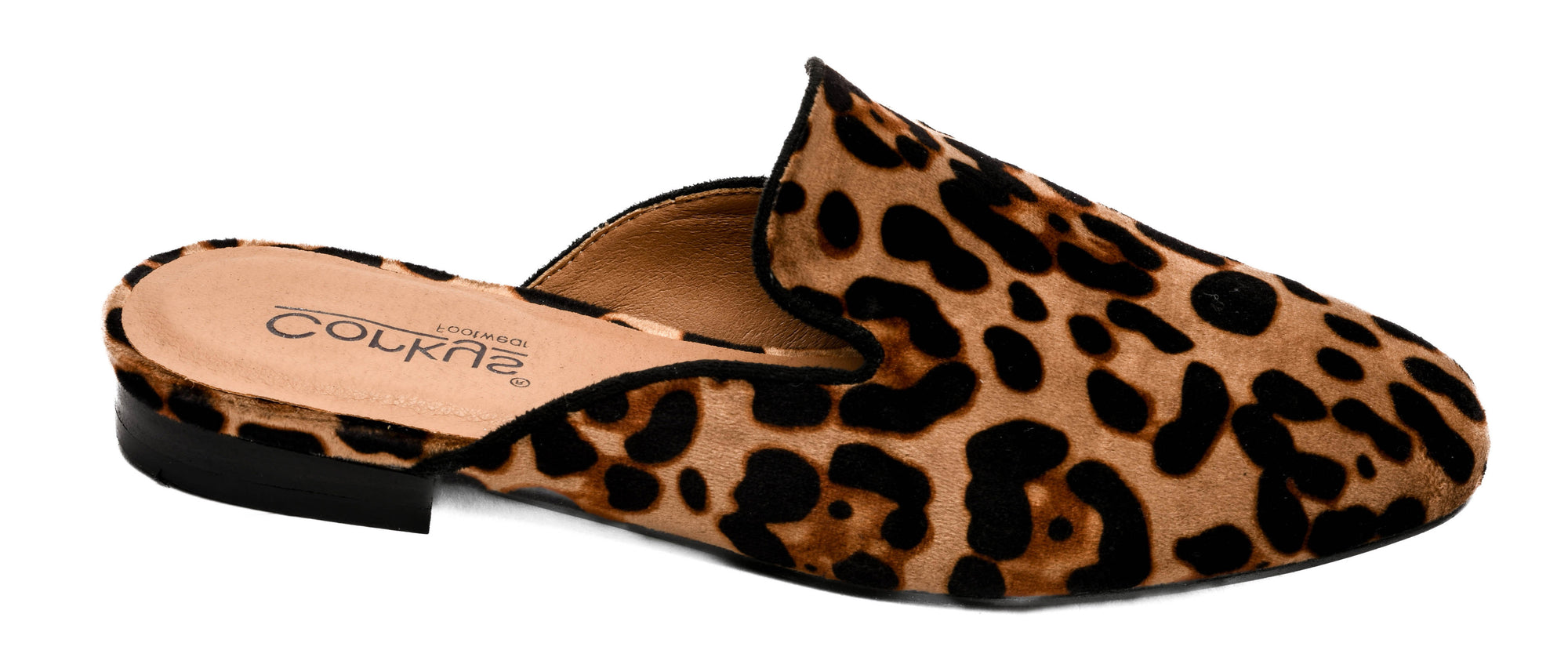 Corkys Spotlight Leopard Velvet Slide