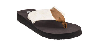 Corkys Summer Break Ivory Flower Emboss Flip Flop