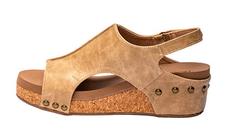 Corkys Volta II Taupe Smooth Wedge