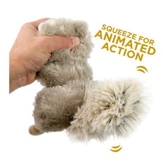 Plush Squirrel Twitchy Tail Dog Toy