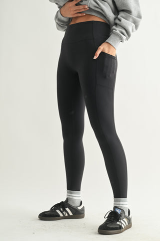 Black Front Seam Leggings