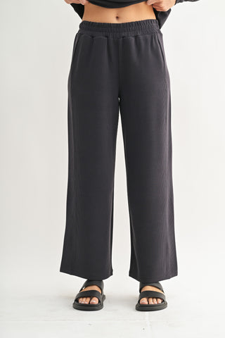 Black Luxe Wide-Leg Pants