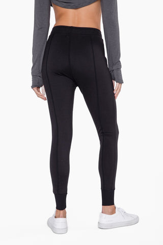 Black Slim-fit Paneled Jogger