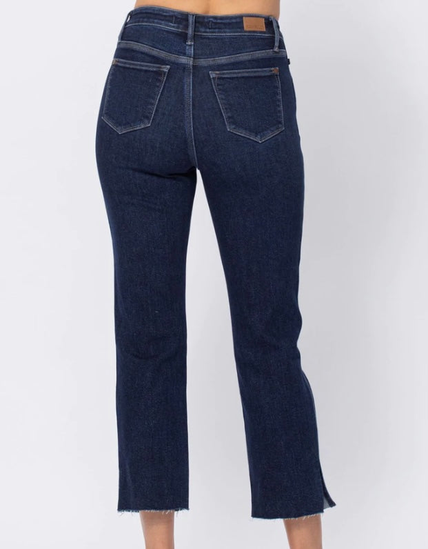 Hi-Waisted Cropped Straight Fit Judy Blue Jean