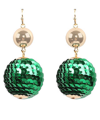 Sequin Disco Ball Dangle Earrings