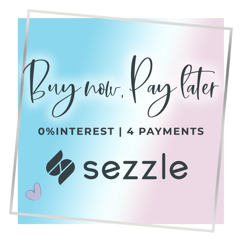 Buy now, pay later 0% interest, four payment. Sezzle 