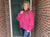 Hot Pink Buttoned Slouchy Fleece Jacket