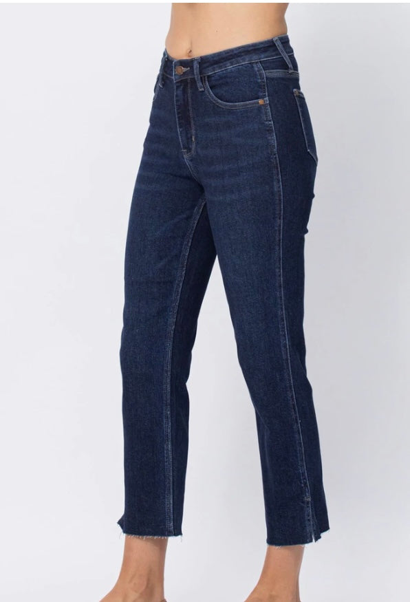 Hi-Waisted Cropped Straight Fit Judy Blue Jean