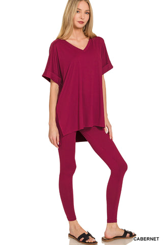 Easy Does It V-Neck Legging Set