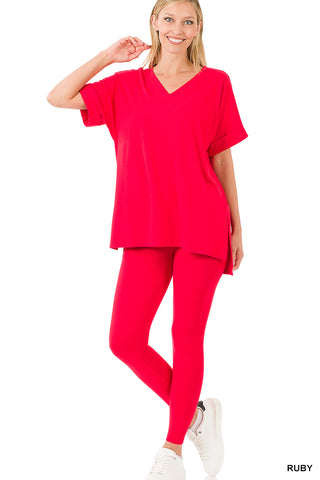 Easy Does It V-Neck Legging Set