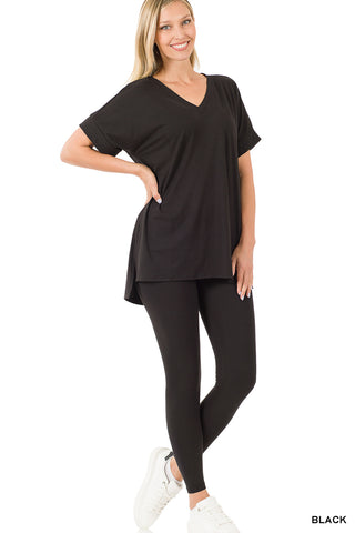 Easy Does It V-Neck Legging Set
