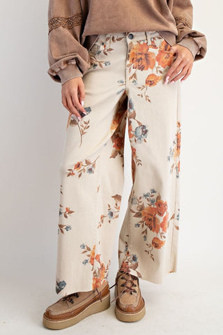 Flower Print Pants