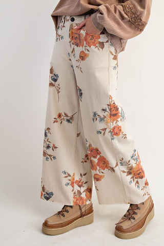 Flower Print Pants