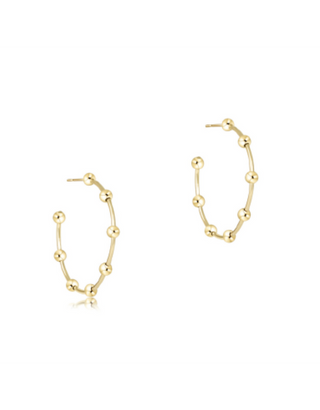 Enewton Beaded Simplicity 1.5" Post Hoop Gold 4MM