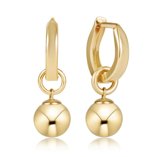 Enewton Huggie Gold 0.5" Hoop - Classic Gold 8mm Charm