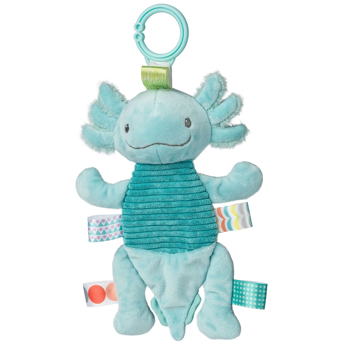 Taggies Fizzy Axolotl Crinkie Aqua