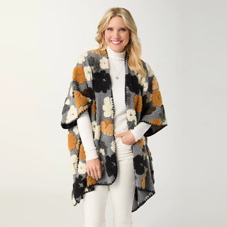 Flores Wrap-Grey/Ginger/Cream