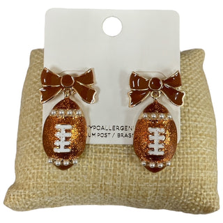 Football Bow Earrings