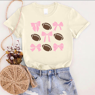 Football Bows Tee