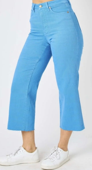 Judy Blue HW Wide Leg Pant Sky