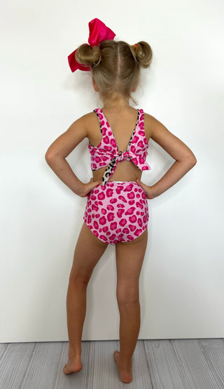 Leopard 2 Piece Swimsuit (Reversible)