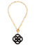 Cable Ling Necklace With Geo Clover Pendant