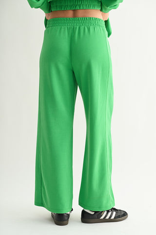 Sand Wash Rib Wide-leg Pants