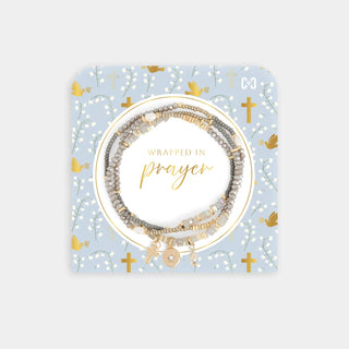 Grey Wrapped In Prayer Bracelet