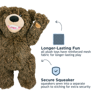 Grizzly Inner Rop Plush Dog Toy