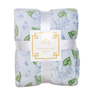 Hydrangea Throw Light Blue